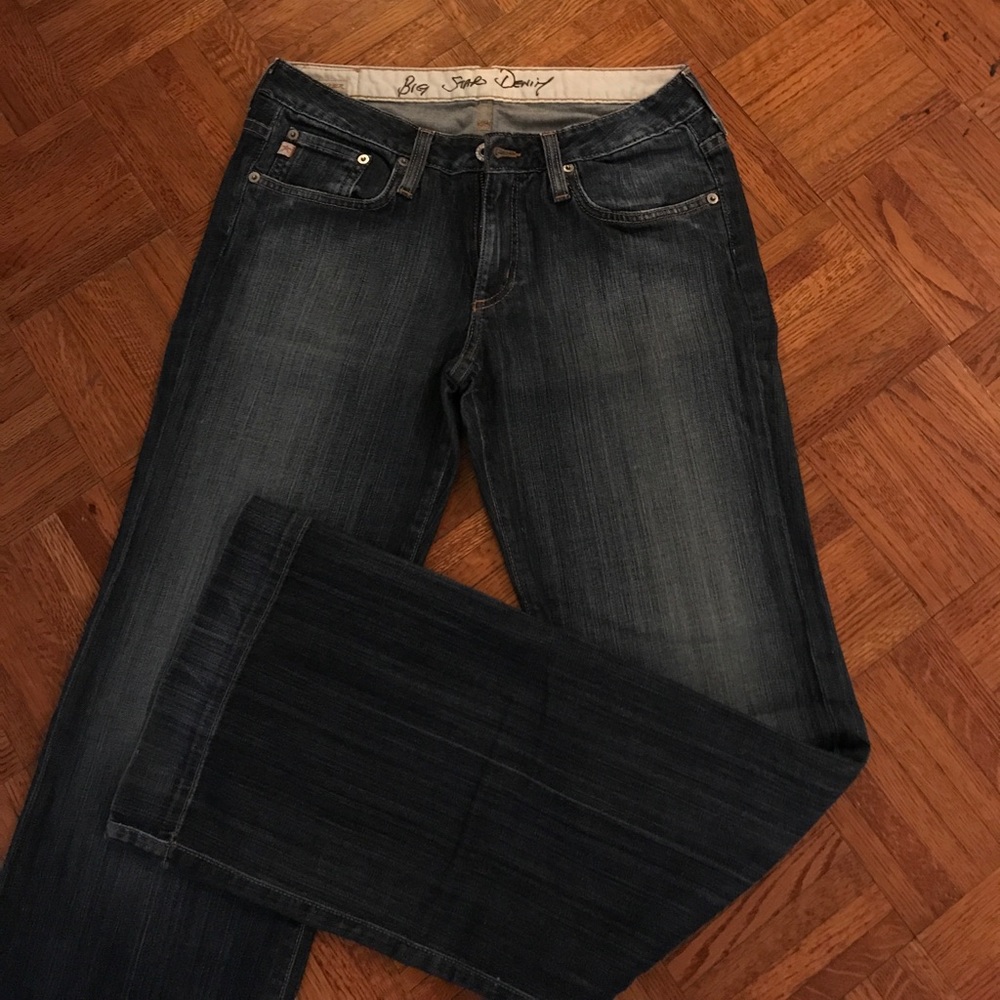 Big Star dark denim Trina trouser xlong length
